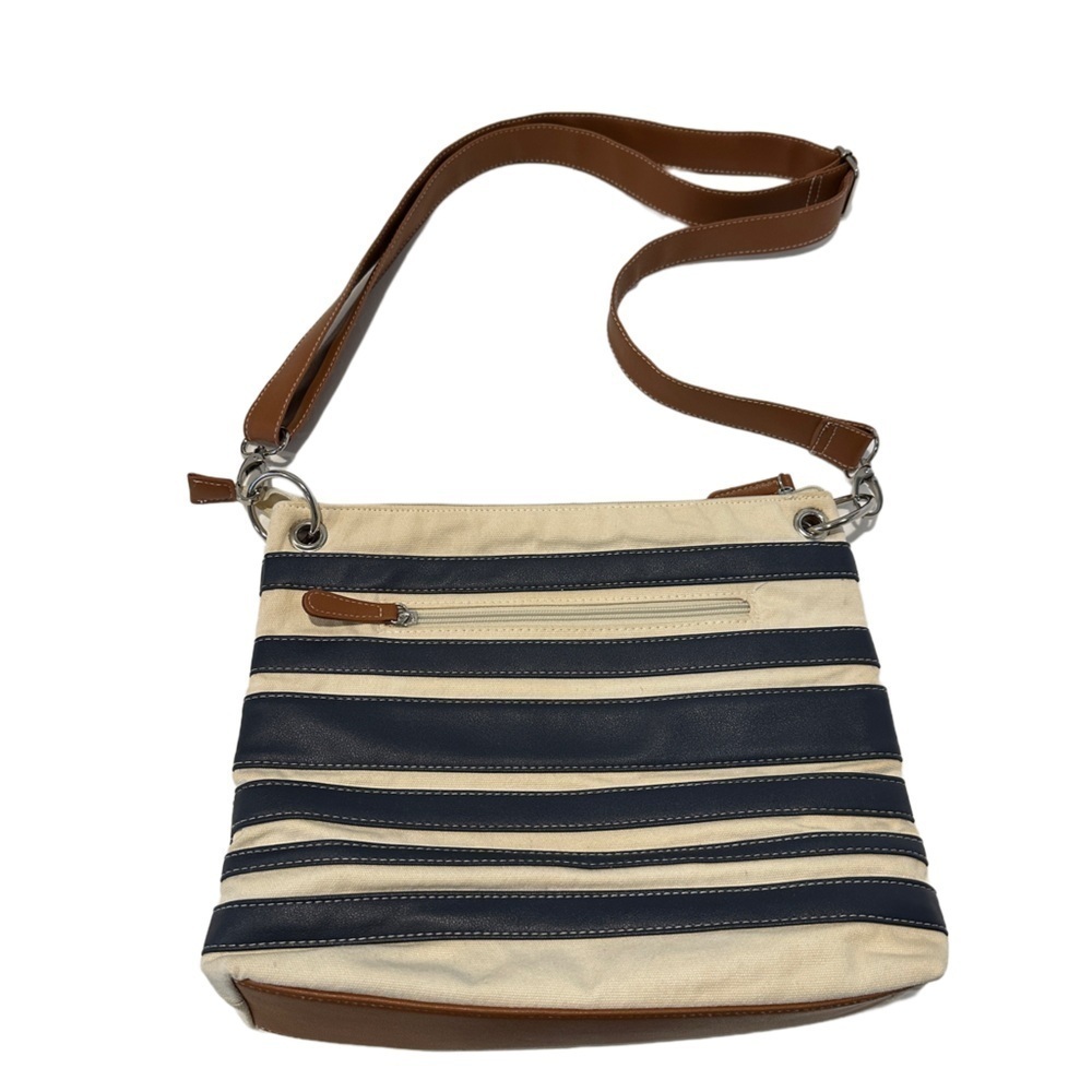 Stone Mountain Cross Body Striped Canvas Bag